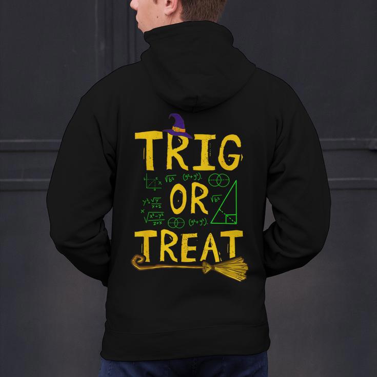 Halloween Math Teacher Trig Or Treat Student School College Men's Hoodie Back Print, gift for family, gift for coworker Halloween Math Teacher Trig Or Treat Student School College Men's Hoodie Back Print, gift for family, gift for coworker