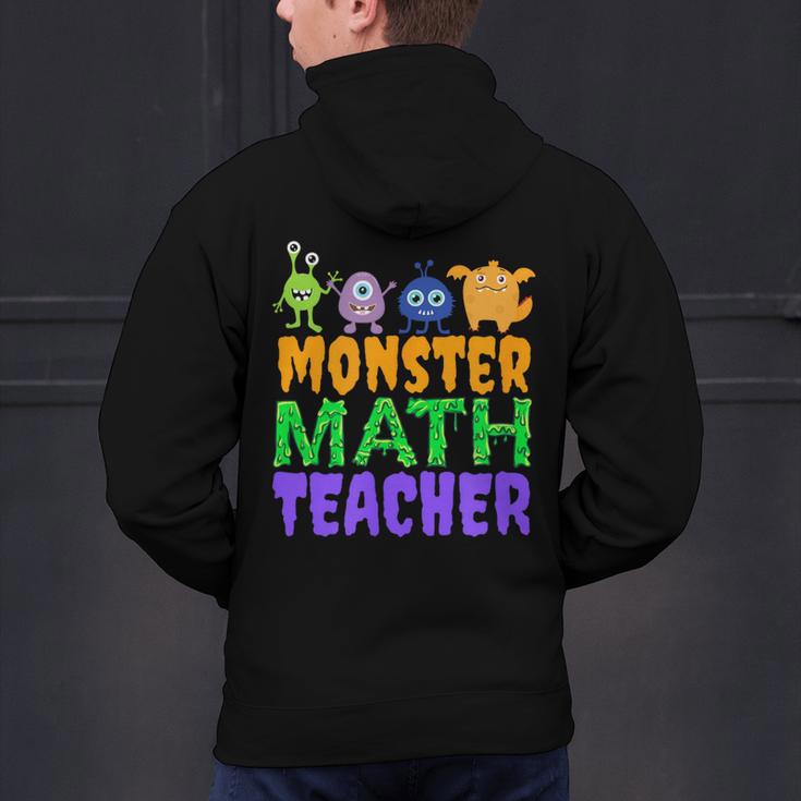 Halloween Monster Math Teacher Men Women Men's Hoodie Back Print, gift for family, gift for coworker Halloween Monster Math Teacher Men Women Men's Hoodie Back Print, gift for family, gift for coworker