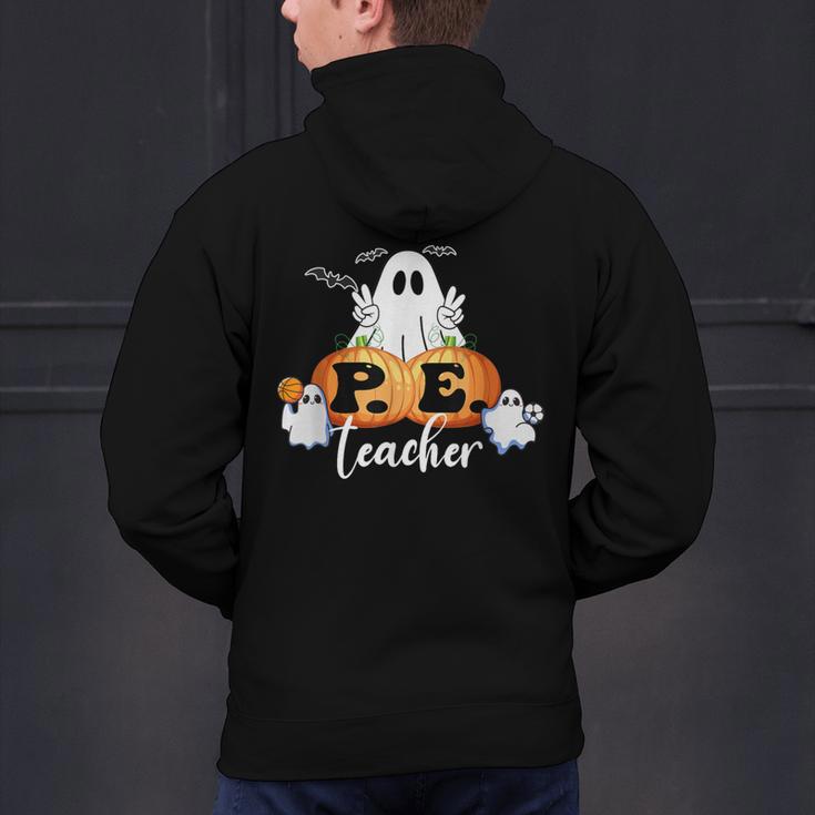 Halloween PE Teacher Ghosts Pumpkins Sports Lover Men's Hoodie Back Print, Pe Teacher Hoodies, gift for family, gift for coworker Halloween PE Teacher Ghosts Pumpkins Sports Lover Men's Hoodie Back Print, Pe Teacher Hoodies, gift for family, gift for coworker