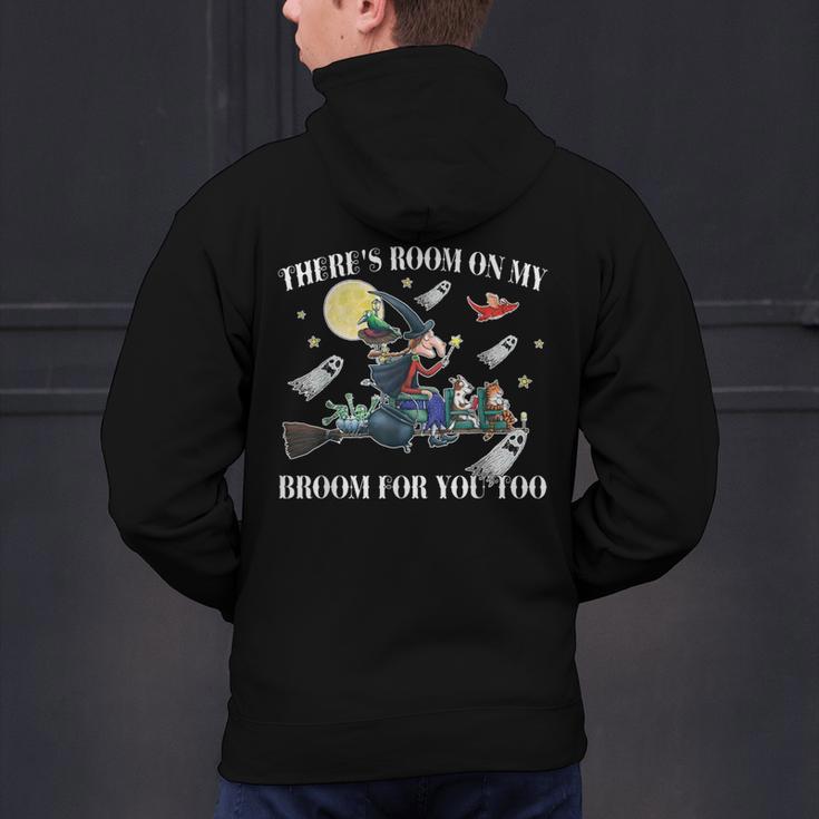 Halloween There's Room On My Broom For You Too Teacher Men's Hoodie Back Print, gift for family, gift for coworker