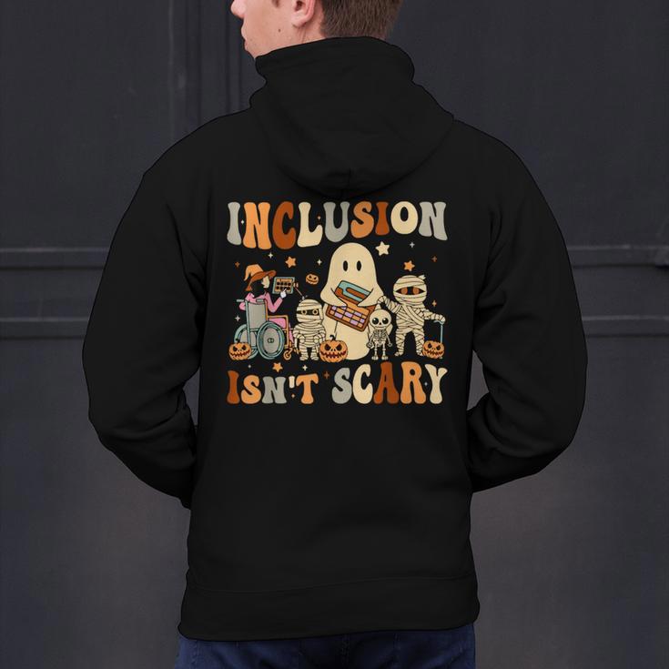 Halloween SLP Sped Teacher Groovy Inclusion Isn't Scary Men's Hoodie Back Print, Groovy Teacher Hoodies, gift for family, gift for coworker Halloween SLP Sped Teacher Groovy Inclusion Isn't Scary Men's Hoodie Back Print, Groovy Teacher Hoodies, gift for family, gift for coworker