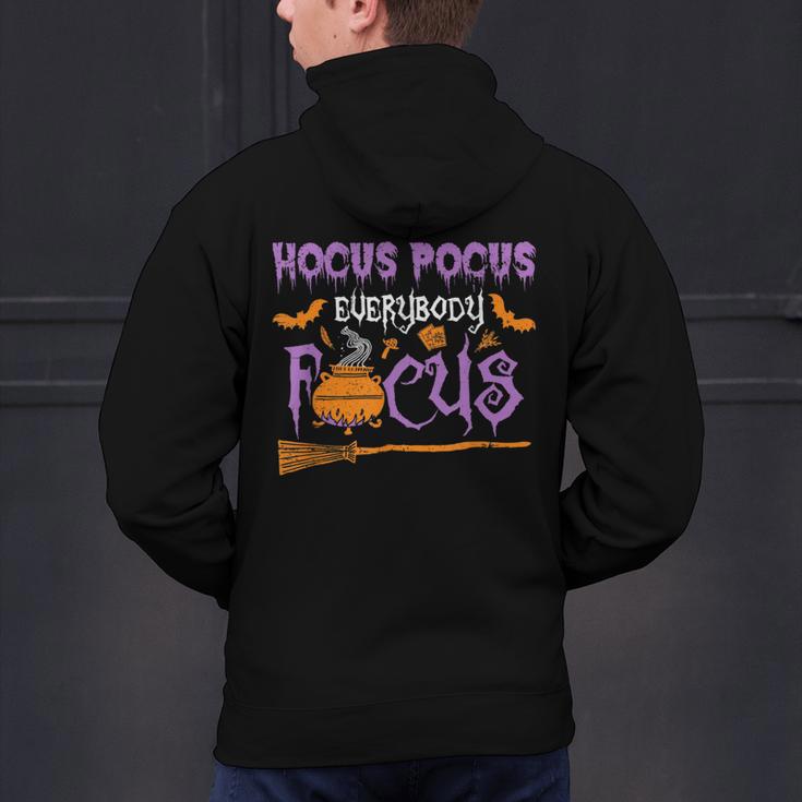 Halloween Teacher Or Student Hocus Pocus Everybody Focus For Men Women Kids Men's Hoodie Back Print, gift for family, gift for coworker Halloween Teacher Or Student Hocus Pocus Everybody Focus For Men Women Kids Men's Hoodie Back Print, gift for family, gift for coworker