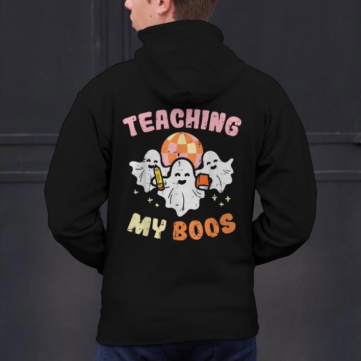 Halloween Teacher Teaching My Boos Costume Teacher Men Women Men's Hoodie Back Print, gift for family, gift for coworker Halloween Teacher Teaching My Boos Costume Teacher Men Women Men's Hoodie Back Print, gift for family, gift for coworker