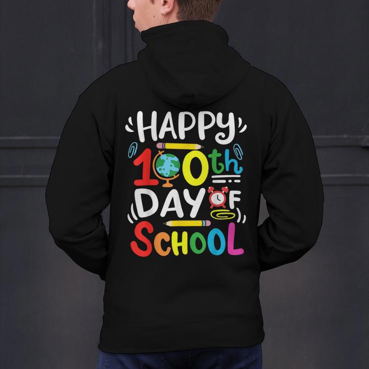 Happy 100th Day Of School 100 Days Of School Teacher Student Men's Hoodie Back Print, gift for family, gift for coworker Happy 100th Day Of School 100 Days Of School Teacher Student Men's Hoodie Back Print, gift for family, gift for coworker
