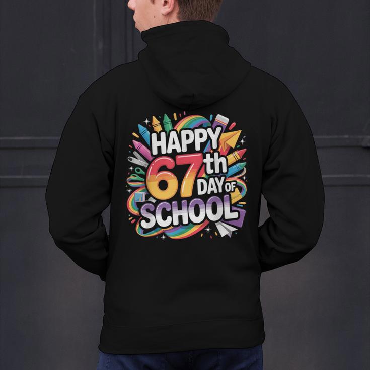 Happy 67 Days Of School Meme 100 Day Of School Teacher 6 7 Men's Hoodie Back Print, gift for family, gift for coworker