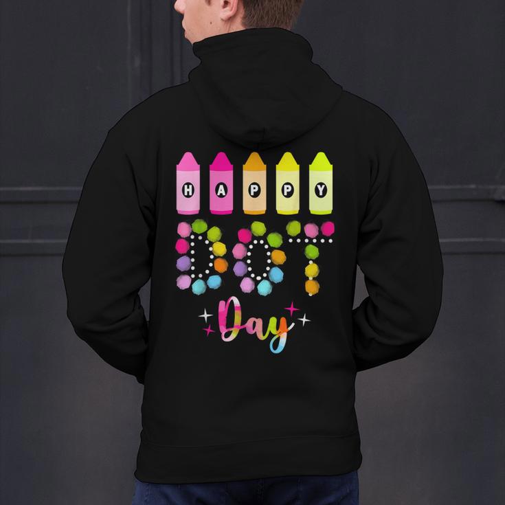 Happy Dot Day 2025 Teacher Kids Girls Colorful Polka Dot Day Men's Hoodie Back Print, gift for family, gift for coworker Happy Dot Day 2025 Teacher Kids Girls Colorful Polka Dot Day Men's Hoodie Back Print, gift for family, gift for coworker