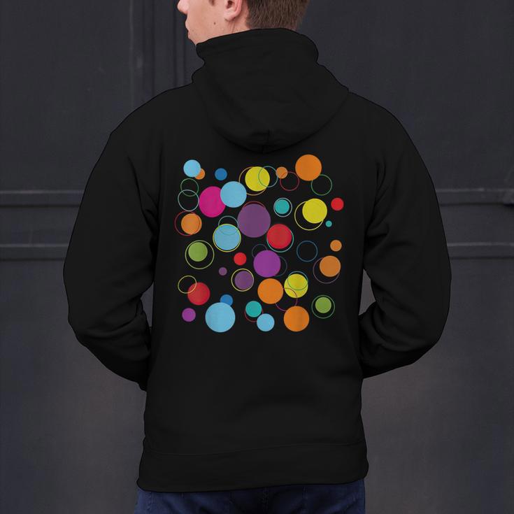 Happy Dot Day Colorful Polka Dot Art Teacher Student Kids Men's Hoodie Back Print, gift for family, gift for coworker