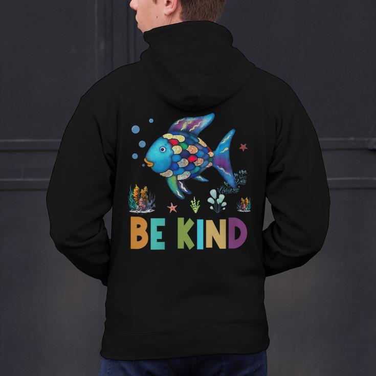 Happy First Day Of School Fish Rainbows Teacher Be Kind Men's Hoodie Back Print, gift for family, gift for coworker Happy First Day Of School Fish Rainbows Teacher Be Kind Men's Hoodie Back Print, gift for family, gift for coworker