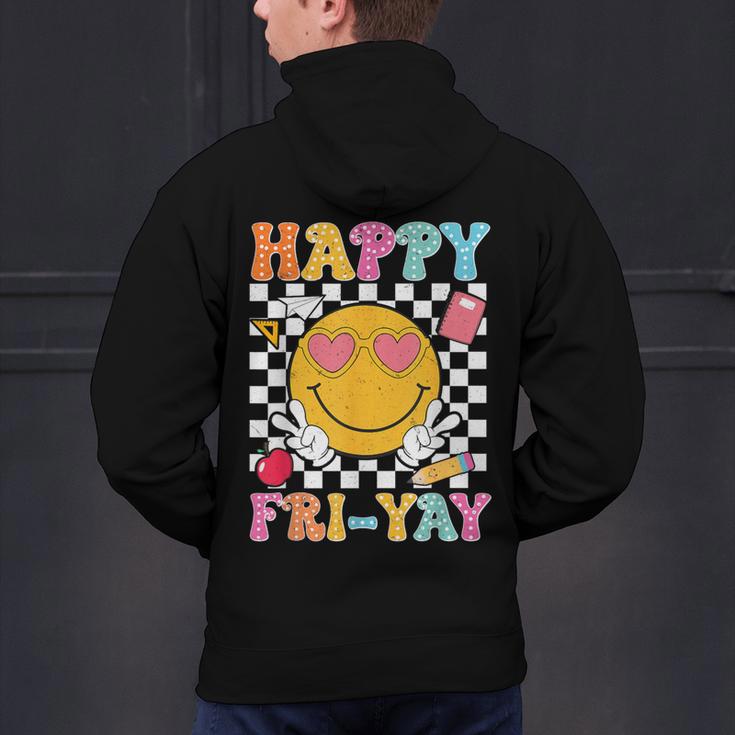 Happy Fri-Yay Groovy Teacher Friday Weekend Fri Yay Men's Hoodie Back Print, Groovy Teacher Hoodies, gift for family, gift for coworker Happy Fri-Yay Groovy Teacher Friday Weekend Fri Yay Men's Hoodie Back Print, Groovy Teacher Hoodies, gift for family, gift for coworker