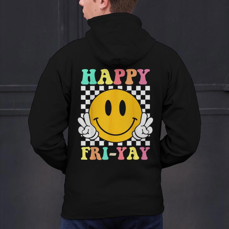 Happy Fri-Yay Teacher Friday Weekend School Men's Hoodie Back Print, gift for family, gift for coworker