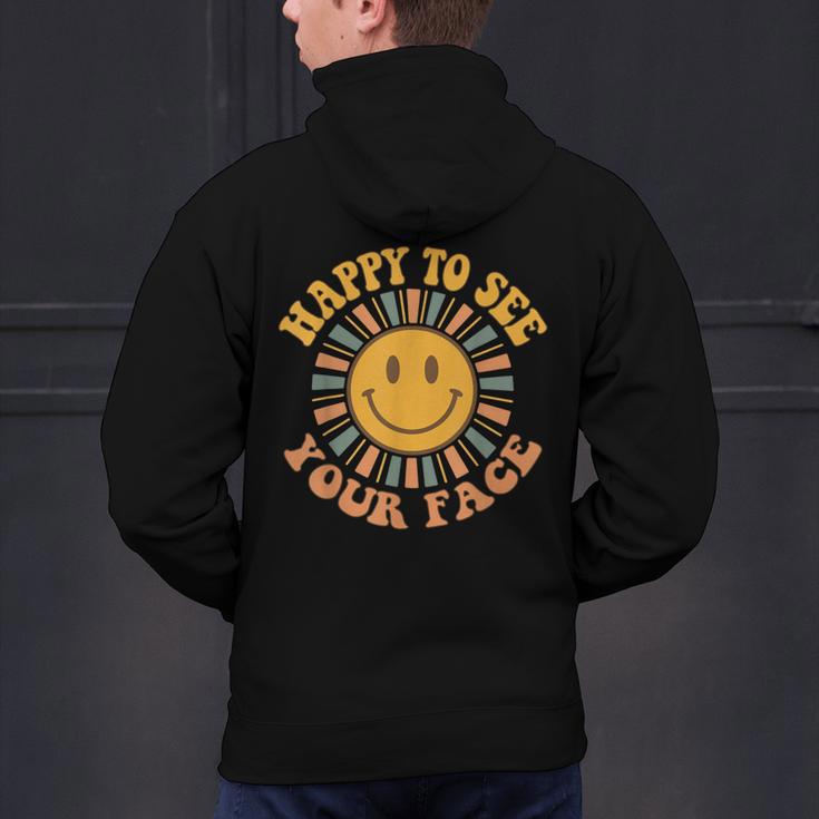 Happy To See Your Face Retro Happy Teacher Back To School Men's Hoodie Back Print, gift for family, gift for coworker Happy To See Your Face Retro Happy Teacher Back To School Men's Hoodie Back Print, gift for family, gift for coworker