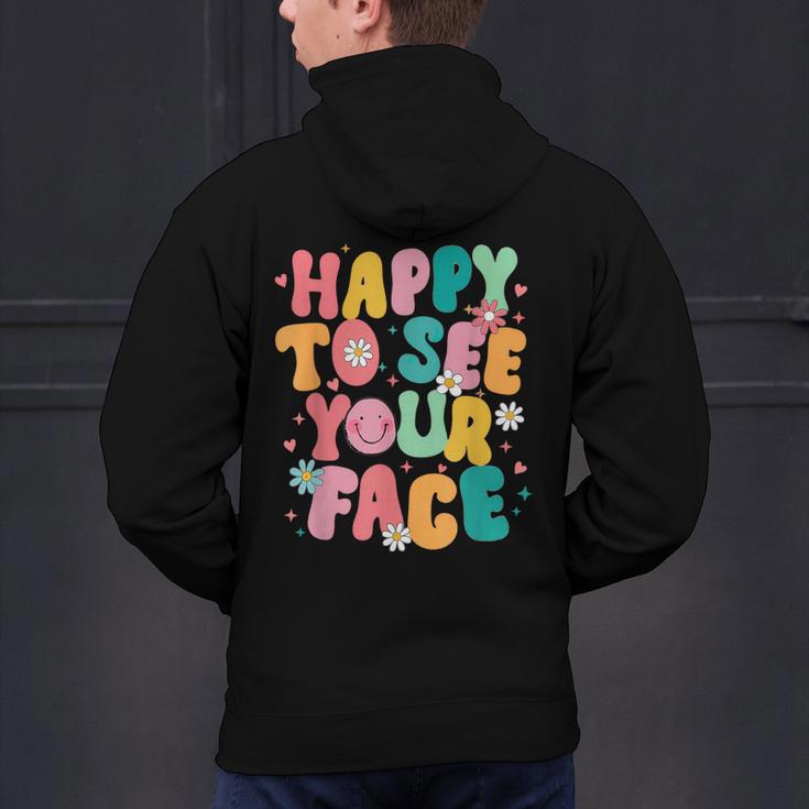 Happy To See Your Face Teacher Disco Ball Back To School Men's Hoodie Back Print, gift for family, gift for coworker Happy To See Your Face Teacher Disco Ball Back To School Men's Hoodie Back Print, gift for family, gift for coworker