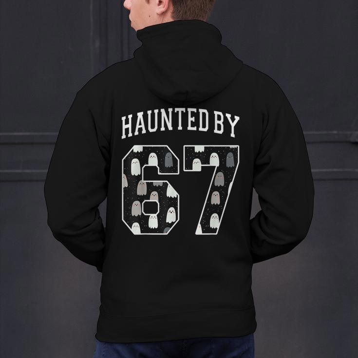 Haunted By 6 7 67 Six Seven Halloween Teacher Mom Men's Hoodie Back Print, gift for family, gift for coworker Haunted By 6 7 67 Six Seven Halloween Teacher Mom Men's Hoodie Back Print, gift for family, gift for coworker