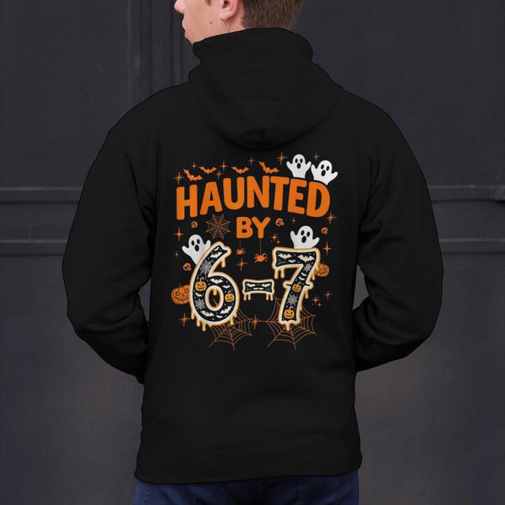 Haunted By 6-7 Halloween Math Teacher Joke Men's Hoodie Back Print, gift for family, gift for coworker Haunted By 6-7 Halloween Math Teacher Joke Men's Hoodie Back Print, gift for family, gift for coworker