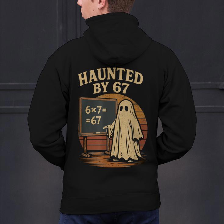 Haunted By 67 Ghost Math Joke Student Halloween Nerd Teacher Men's Hoodie Back Print, gift for family, gift for coworker Haunted By 67 Ghost Math Joke Student Halloween Nerd Teacher Men's Hoodie Back Print, gift for family, gift for coworker
