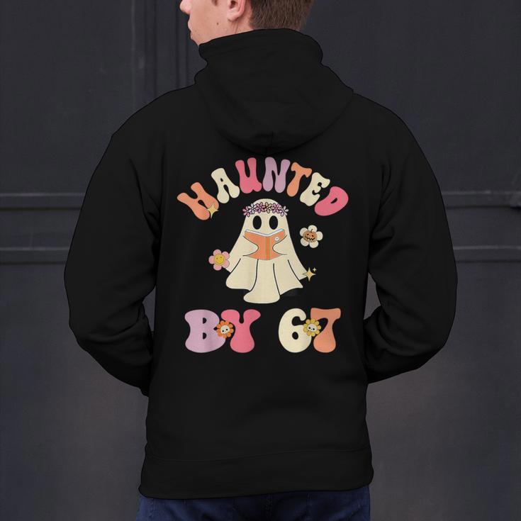 Haunted By 67 Meme Six Seven 6 7 Halloween Teachers Men's Hoodie Back Print, gift for family, gift for coworker Haunted By 67 Meme Six Seven 6 7 Halloween Teachers Men's Hoodie Back Print, gift for family, gift for coworker