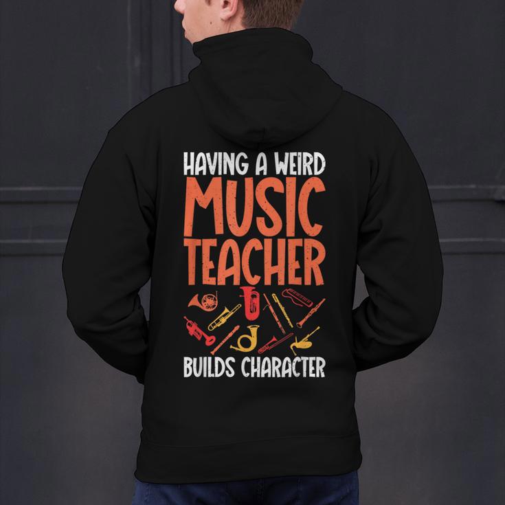 Having a Weird Music Teacher Builds Character Music Teacher Men's Hoodie Back Print, gift for family, gift for coworker Having a Weird Music Teacher Builds Character Music Teacher Men's Hoodie Back Print, gift for family, gift for coworker