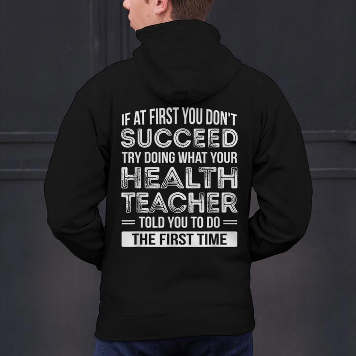 Health Teacher Tshirt Appreciation For Men Women Men's Hoodie Back Print, gift for family, gift for coworker