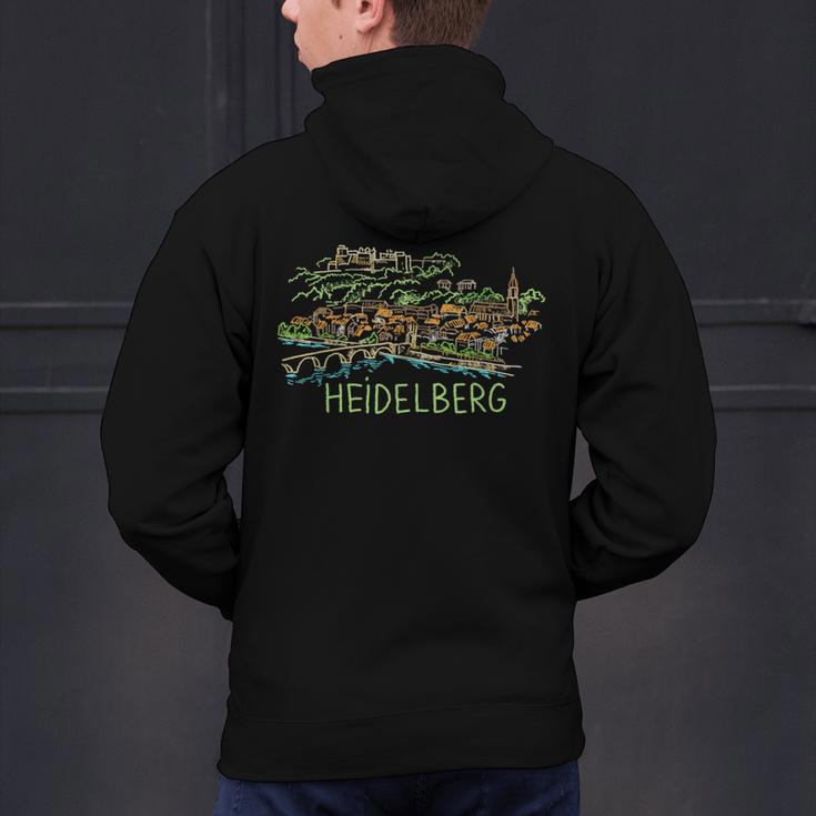 Heidelberg Germany Art Men Women Men's Hoodie Back Print, gift for family, gift for coworker