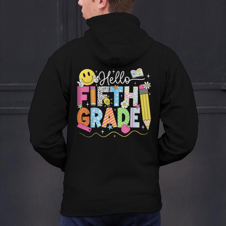 Hello Fifth Grade Team 5th Grade Back To School Teacher Kids Men's Hoodie Back Print, gift for family, gift for coworker Hello Fifth Grade Team 5th Grade Back To School Teacher Kids Men's Hoodie Back Print, gift for family, gift for coworker