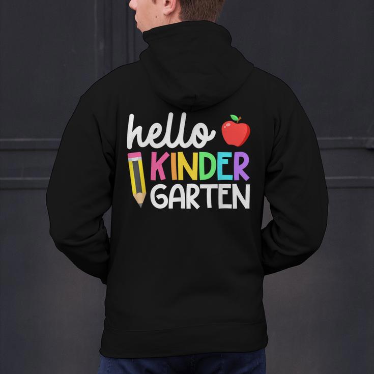 Hello Kindergarten Team Kinder Back To School Teacher Kids Men's Hoodie Back Print, gift for family, gift for coworker Hello Kindergarten Team Kinder Back To School Teacher Kids Men's Hoodie Back Print, gift for family, gift for coworker