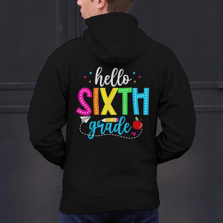 Hello Sixth Grade Cute Back To School 6th Grade Teacher Kids Men's Hoodie Back Print, gift for family, gift for coworker
