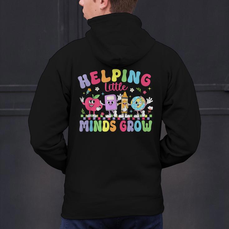 Helping Little Minds Grow Teacher Life Back To School Men's Hoodie Back Print, gift for family, gift for coworker Helping Little Minds Grow Teacher Life Back To School Men's Hoodie Back Print, gift for family, gift for coworker