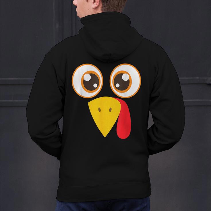 Hilarious Turkey Halloween Thanksgiving Teacher Nurse Men's Hoodie Back Print, gift for family, gift for coworker