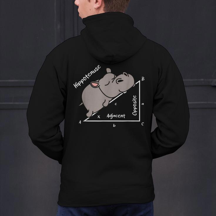 Hippotenuse Hippo Angle Function Hypotenuse Math Teacher Men's Hoodie Back Print, gift for family, gift for coworker Hippotenuse Hippo Angle Function Hypotenuse Math Teacher Men's Hoodie Back Print, gift for family, gift for coworker
