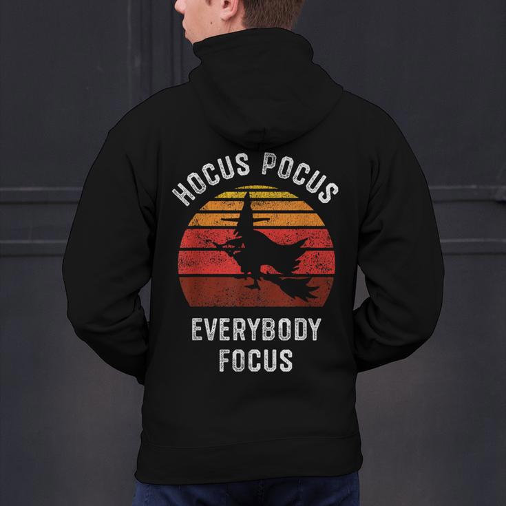 Hocus Pocus Everybody Focus Witch Halloween Teacher Women Men's Hoodie Back Print, gift for family, gift for coworker Hocus Pocus Everybody Focus Witch Halloween Teacher Women Men's Hoodie Back Print, gift for family, gift for coworker