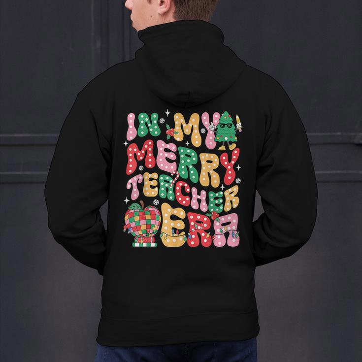 In My Holly Xmas Jolly Teacher Era Teacher Vibes Christmas Men's Hoodie Back Print, gift for family, gift for coworker In My Holly Xmas Jolly Teacher Era Teacher Vibes Christmas Men's Hoodie Back Print, gift for family, gift for coworker