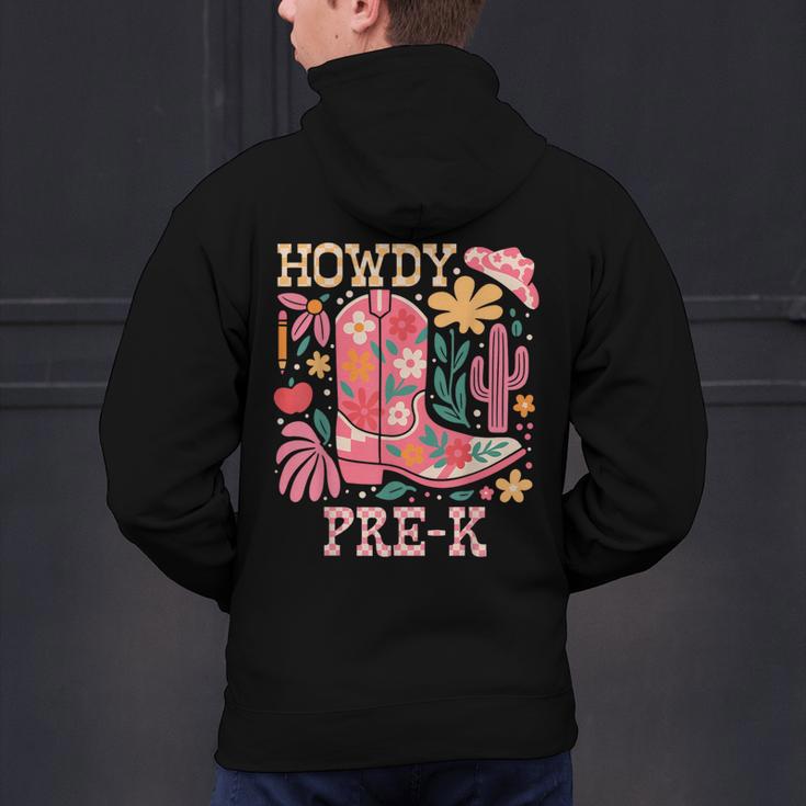 Howdy Pre-K Cowgirls Teacher Back To School Men's Hoodie Back Print, gift for family, gift for coworker Howdy Pre-K Cowgirls Teacher Back To School Men's Hoodie Back Print, gift for family, gift for coworker