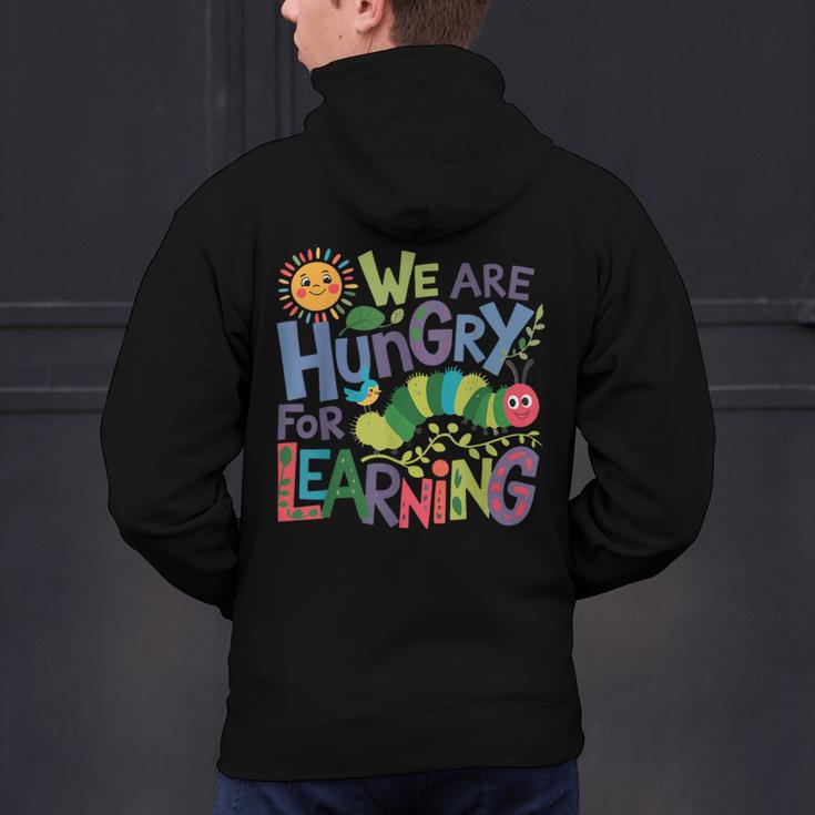We Are Hungry For Learning Teacher Life Back To School Men's Hoodie Back Print, gift for family, gift for coworker We Are Hungry For Learning Teacher Life Back To School Men's Hoodie Back Print, gift for family, gift for coworker