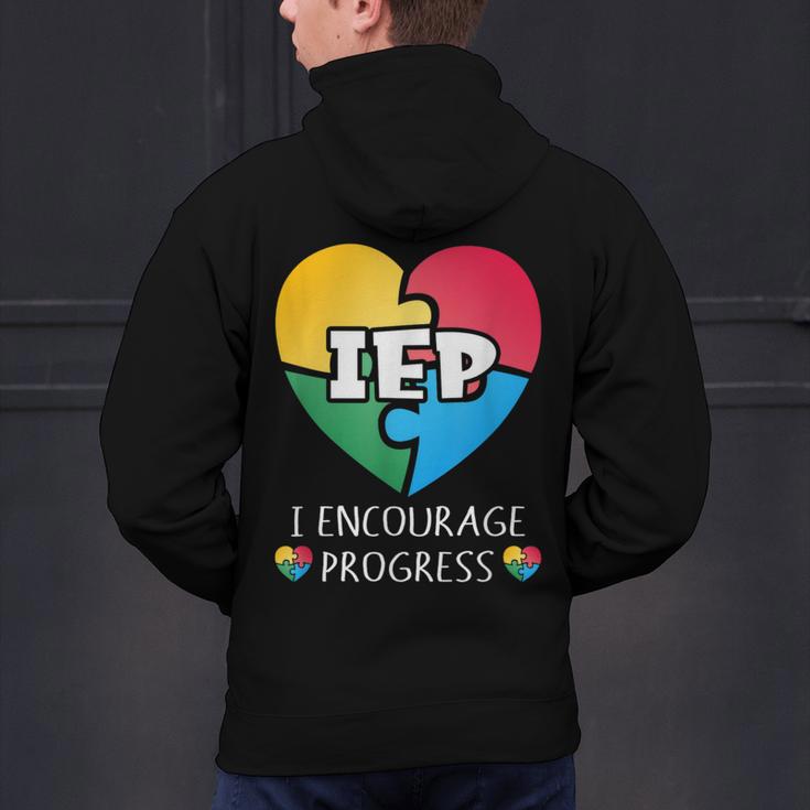 IEP I Encourage Progress Special Education School Teacher Men's Hoodie Back Print, gift for family, gift for coworker IEP I Encourage Progress Special Education School Teacher Men's Hoodie Back Print, gift for family, gift for coworker
