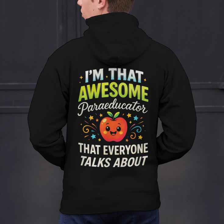 I'm That Awesome Paraeducator Teacher Men's Hoodie Back Print, gift for family, gift for coworker I'm That Awesome Paraeducator Teacher Men's Hoodie Back Print, gift for family, gift for coworker