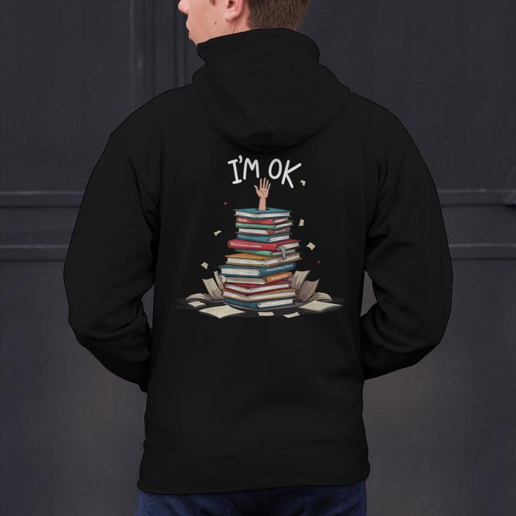 I'm Ok Read Book Reading Nerd Librarian Teacher School Men's Hoodie Back Print, gift for family, gift for coworker I'm Ok Read Book Reading Nerd Librarian Teacher School Men's Hoodie Back Print, gift for family, gift for coworker