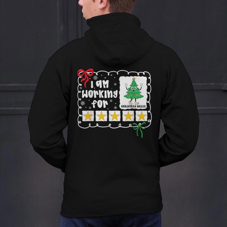 I'm Working For Christmas Break 5 Stars Christmas Teacher Men's Hoodie Back Print, gift for family, gift for coworker I'm Working For Christmas Break 5 Stars Christmas Teacher Men's Hoodie Back Print, gift for family, gift for coworker