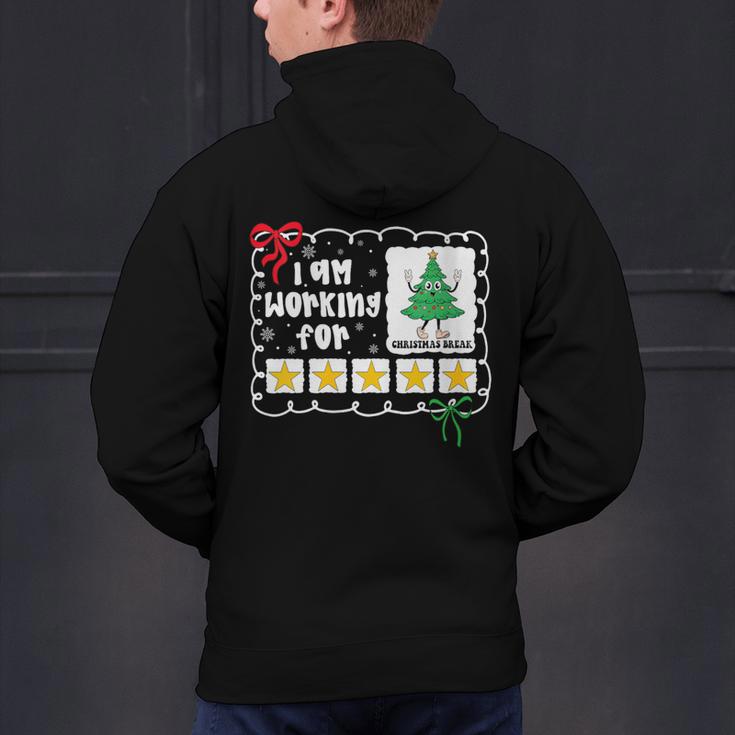 I'm Working For Christmas Break 5 Stars Christmas Teacher Men's Hoodie Back Print, gift for family, gift for coworker I'm Working For Christmas Break 5 Stars Christmas Teacher Men's Hoodie Back Print, gift for family, gift for coworker