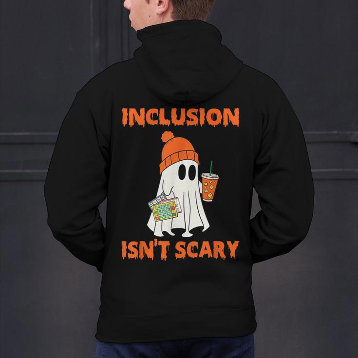 Inclusion Isn't Scary Shirt Halloween SLP Sped Teacher Men's Hoodie Back Print, gift for family, gift for coworker Inclusion Isn't Scary Shirt Halloween SLP Sped Teacher Men's Hoodie Back Print, gift for family, gift for coworker