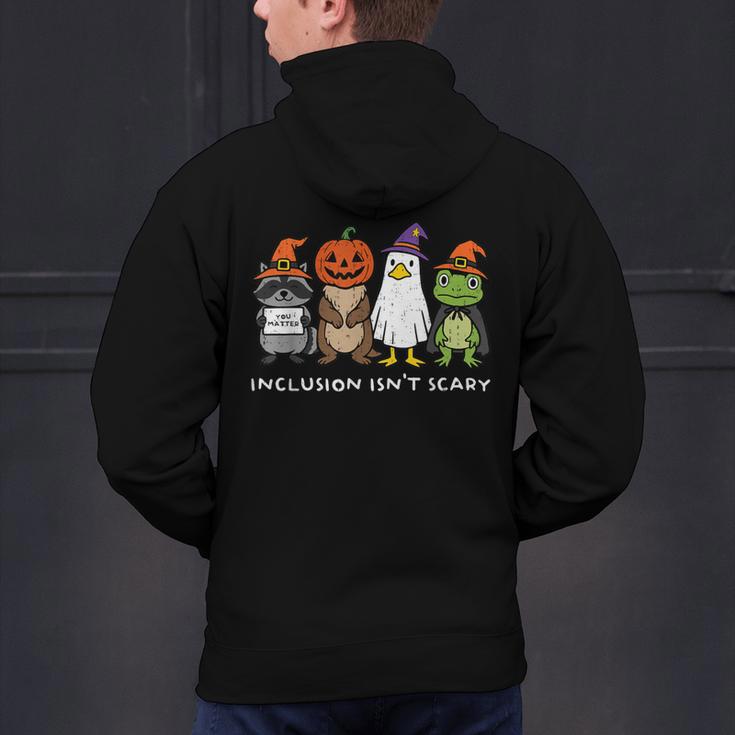 Inclusion Isn't Scary SLP Halloween Sped Teacher Animal Men's Hoodie Back Print, gift for family, gift for coworker Inclusion Isn't Scary SLP Halloween Sped Teacher Animal Men's Hoodie Back Print, gift for family, gift for coworker
