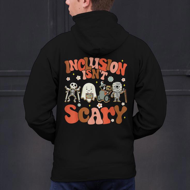 Inclusion Isn't Scary SLP Sped Teacher Halloween Men's Hoodie Back Print, gift for family, gift for coworker Inclusion Isn't Scary SLP Sped Teacher Halloween Men's Hoodie Back Print, gift for family, gift for coworker