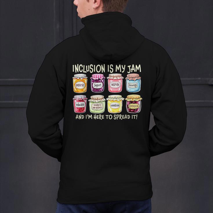 Inclusion Is My Jam And I'm Here To Spread It Sped Teacher Men's Hoodie Back Print, gift for family, gift for coworker Inclusion Is My Jam And I'm Here To Spread It Sped Teacher Men's Hoodie Back Print, gift for family, gift for coworker