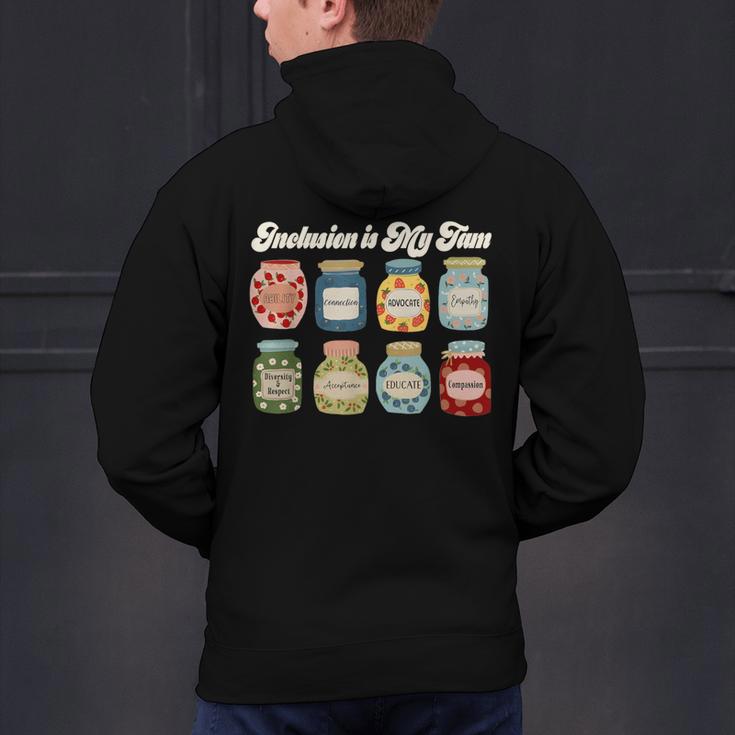 Inclusion Is My Jam Neurodiversity Special Education Teacher Men's Hoodie Back Print, gift for family, gift for coworker Inclusion Is My Jam Neurodiversity Special Education Teacher Men's Hoodie Back Print, gift for family, gift for coworker