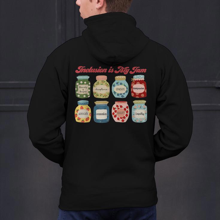 Inclusion Is My Jam Special Education Teacher Autism Men's Hoodie Back Print, gift for family, gift for coworker