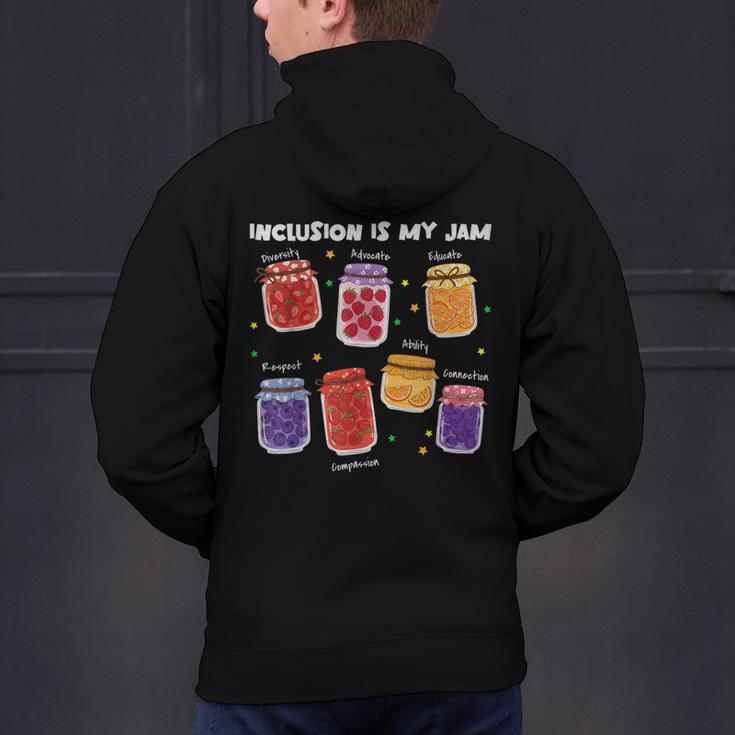 Inclusion Is My Jam Special Education Teacher Para Autism Men's Hoodie Back Print, gift for family, gift for coworker Inclusion Is My Jam Special Education Teacher Para Autism Men's Hoodie Back Print, gift for family, gift for coworker