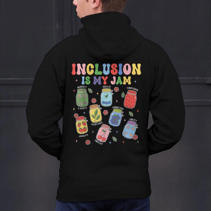 Inclusion Is My Jam SPED Teacher Special Education Life Men's Hoodie Back Print, gift for family, gift for coworker