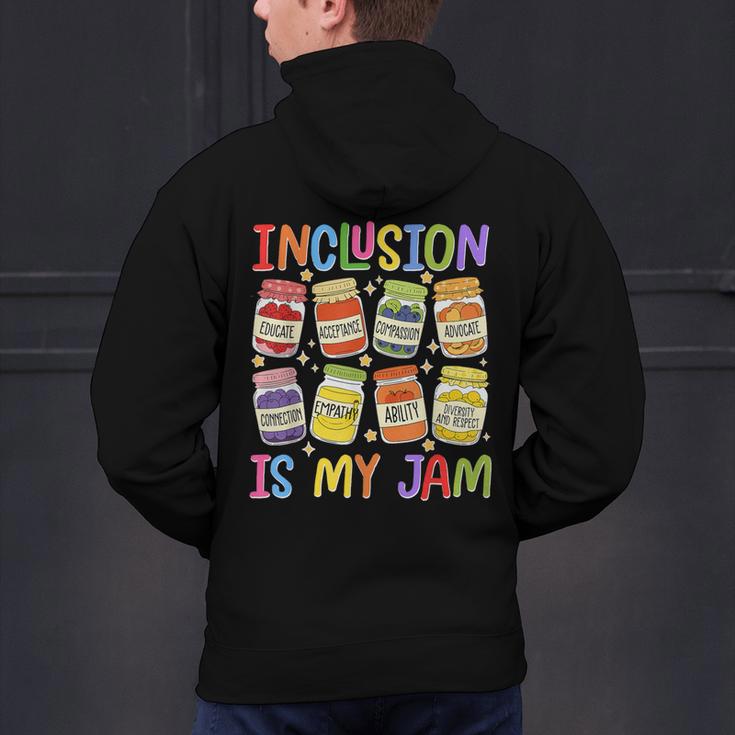Inclusion Is My Jam SPED Teacher Special Education Teacher Men's Hoodie Back Print, gift for family, gift for coworker Inclusion Is My Jam SPED Teacher Special Education Teacher Men's Hoodie Back Print, gift for family, gift for coworker