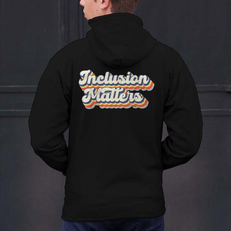 Inclusion Matters Special Education Sped Teacher Vintage Men's Hoodie Back Print, gift for family, gift for coworker Inclusion Matters Special Education Sped Teacher Vintage Men's Hoodie Back Print, gift for family, gift for coworker