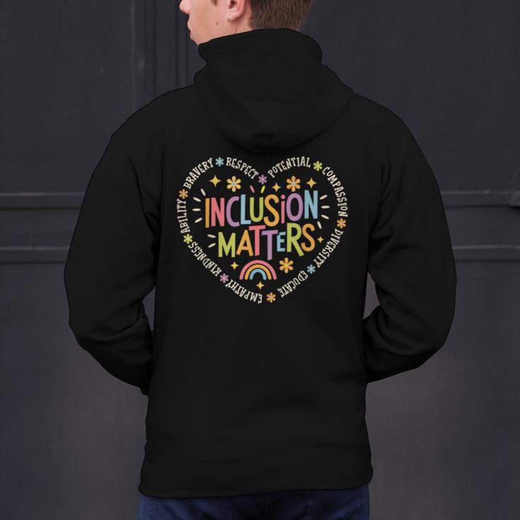 Inclusion Matters Special Education Teacher Autism Awareness Men's Hoodie Back Print, gift for family, gift for coworker