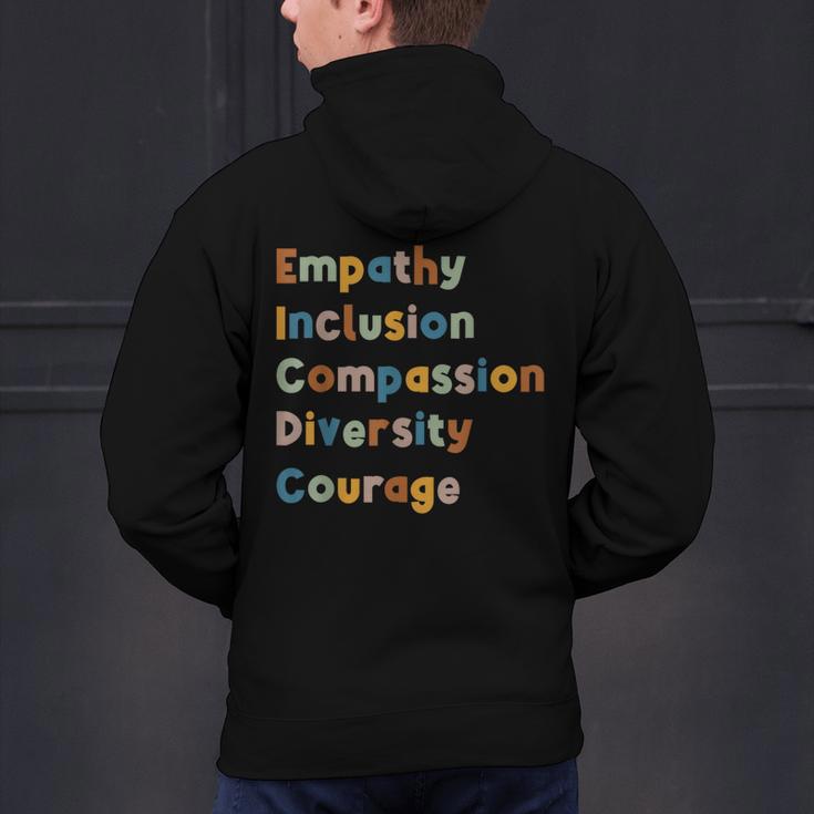 Inclusive Teacher Diversity Inclusion Empathy Teacher Team Men's Hoodie Back Print, gift for family, gift for coworker Inclusive Teacher Diversity Inclusion Empathy Teacher Team Men's Hoodie Back Print, gift for family, gift for coworker